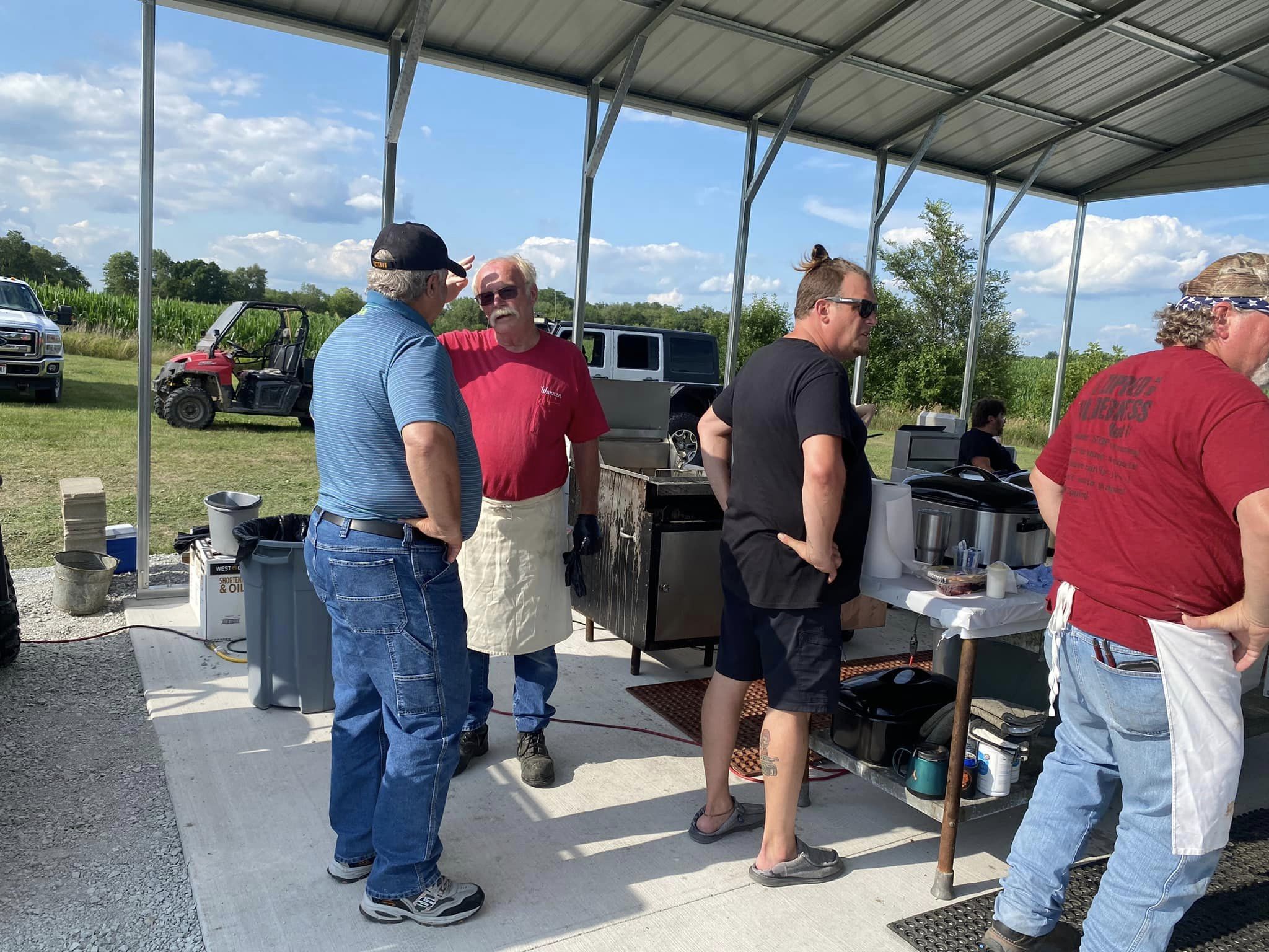 At the Sherrard Fire Department fish fry Daniel Swanson