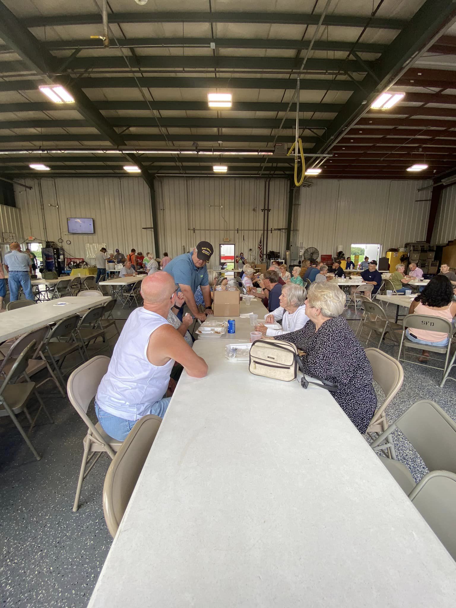 At the Sherrard Fire Department fish fry Daniel Swanson